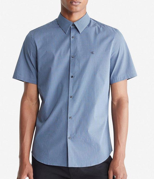 Calvin Klein Micro Check Short Sleeve Woven Shirt Product Image