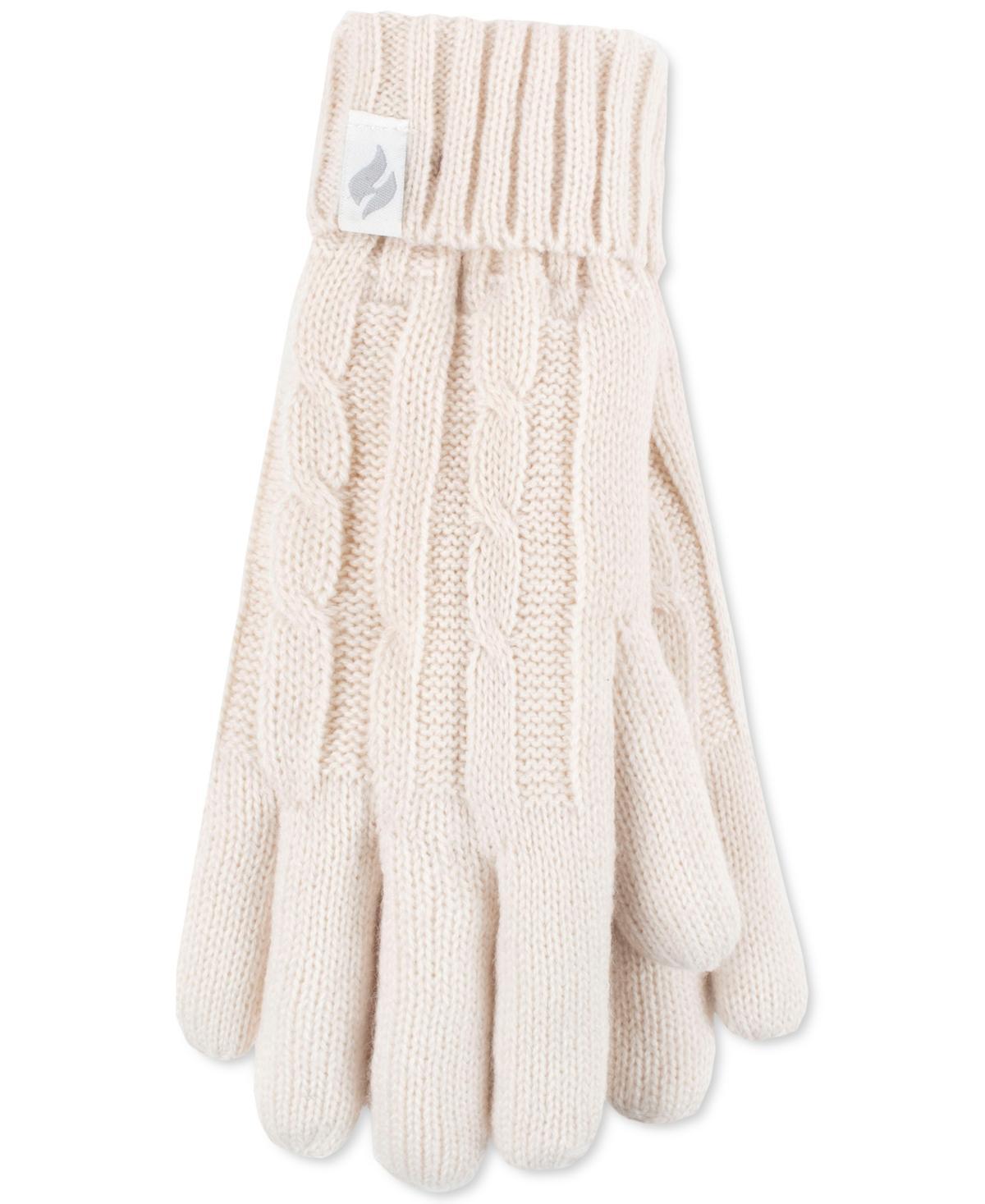 Heat Holders Womens Amelia Solid Cable-Knit Gloves Product Image