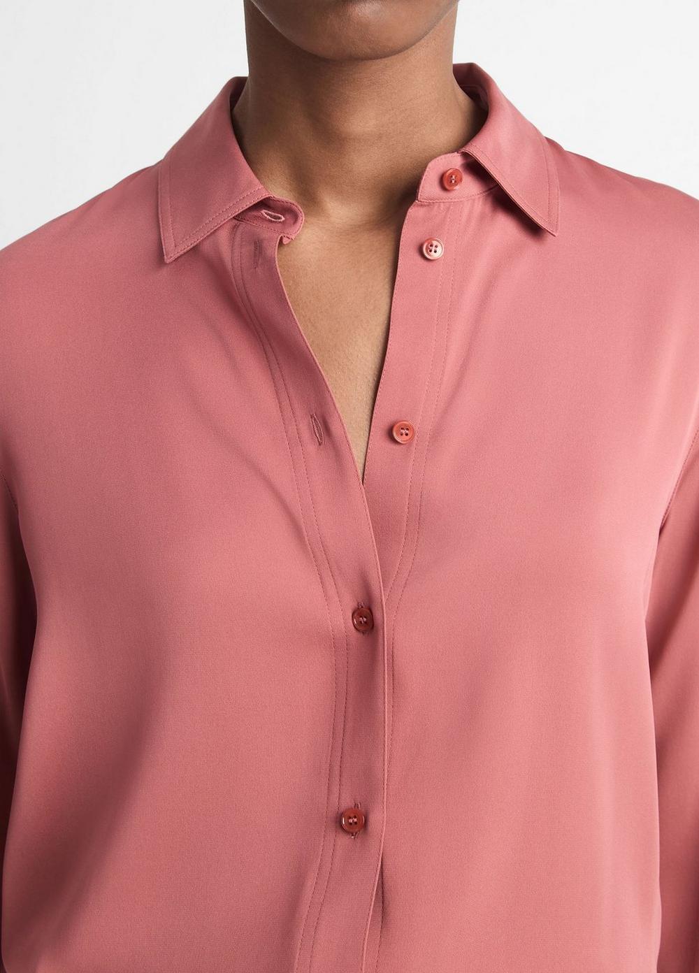 Stretch-Silk Slim-Fit Blouse Product Image