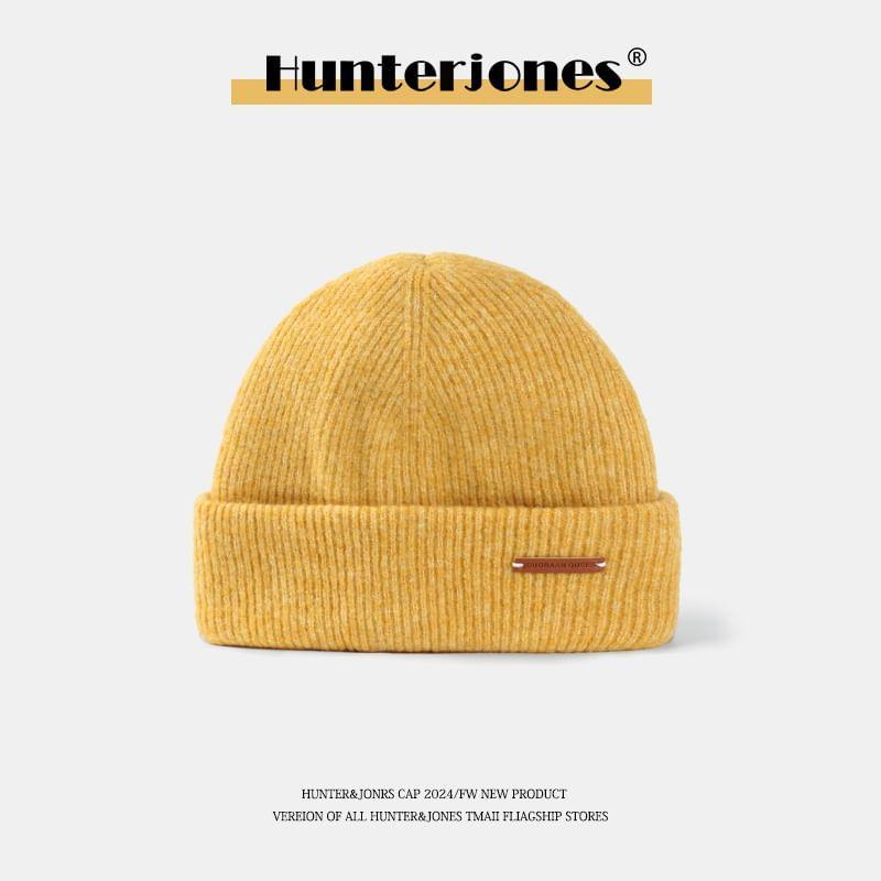 Plain Applique Knit Beanie Product Image