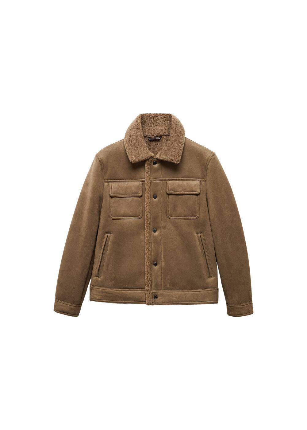 Mango Mens Shearling-Lined Jacket Product Image