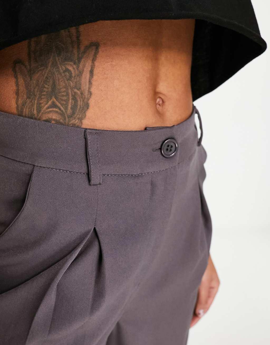 Reclaimed Vintage longline mensy shorts in gray Product Image