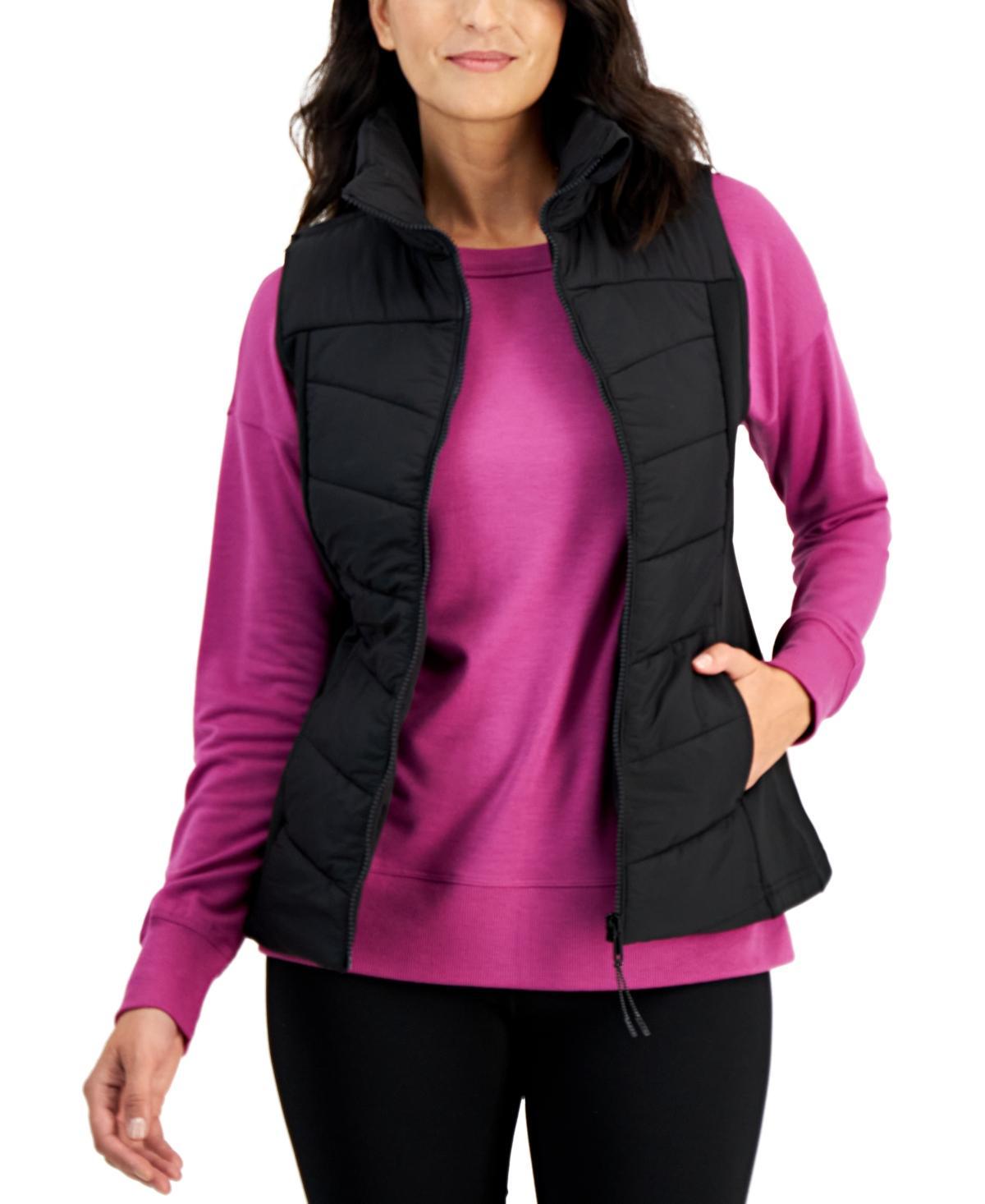 Id Ideology Womens Sleeveless Zip-Front Puffer Vest, Created for Macys Product Image