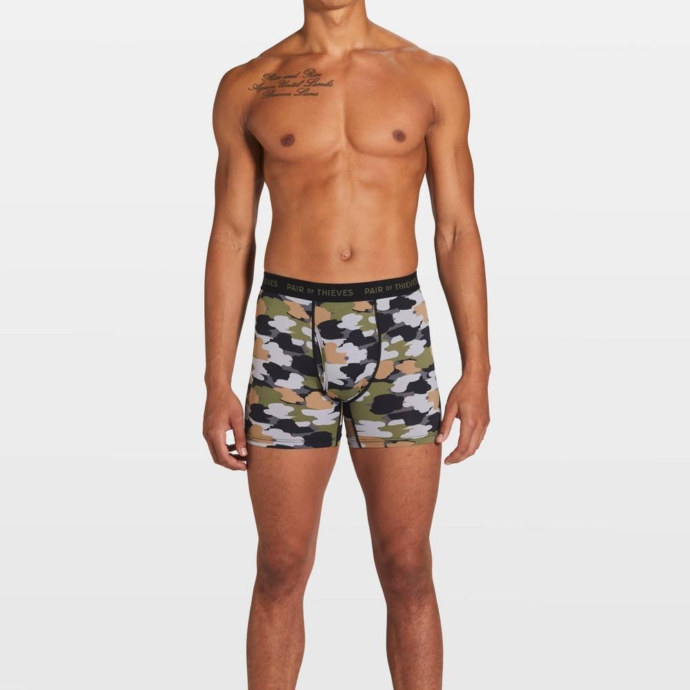 Pair of Thieves Mens Super Fit Camo Boxer Briefs 2pk- Forest M Product Image