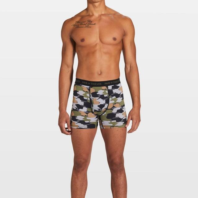 Pair of Thieves Mens Super Fit Camo Boxer Briefs 2pk- Forest M Product Image