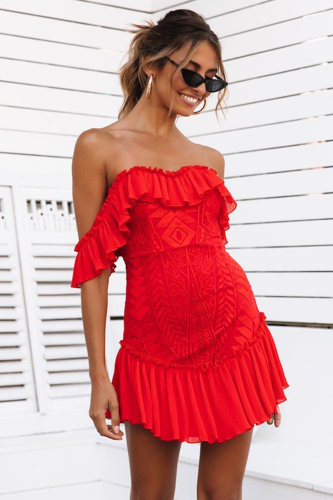 Something To Be Said Dress Red Product Image