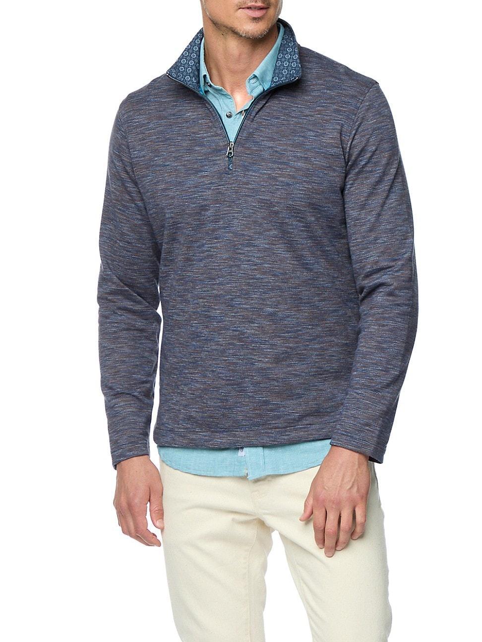 Mens Remo Quarter-Zip Knit Top Product Image