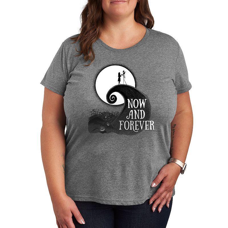 Disneys The Nightmare Before Christmas Plus Now And Forever Graphic Tee, Womens Product Image