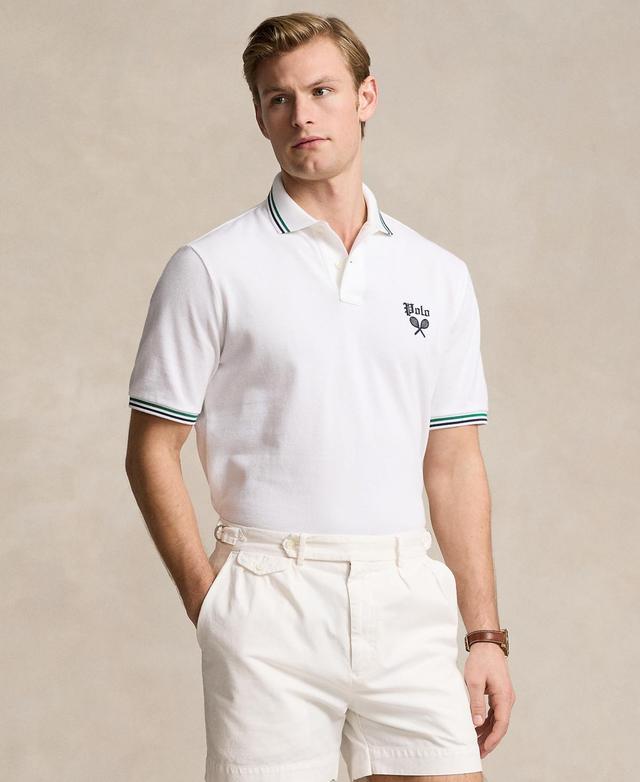 Polo Ralph Lauren Mens Classic-Fit Embroidered Mesh Polo Shirt Product Image