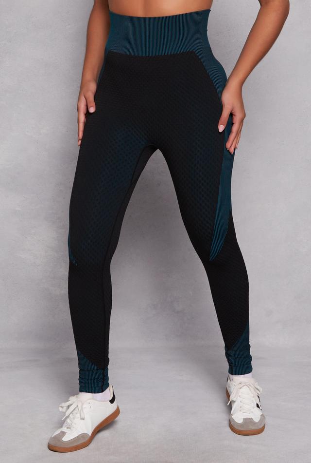 Womens Seamless Textured Knit High Waist Leggings Product Image