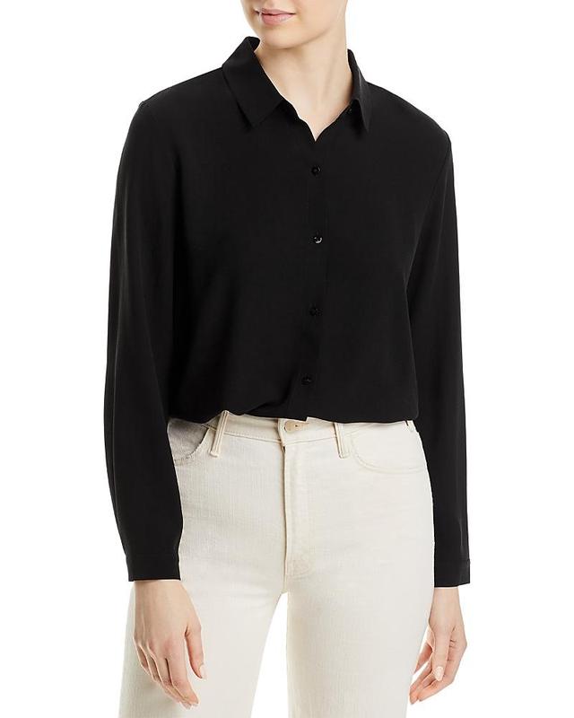 Eileen Fisher Silk Classic Collar Shirt Product Image