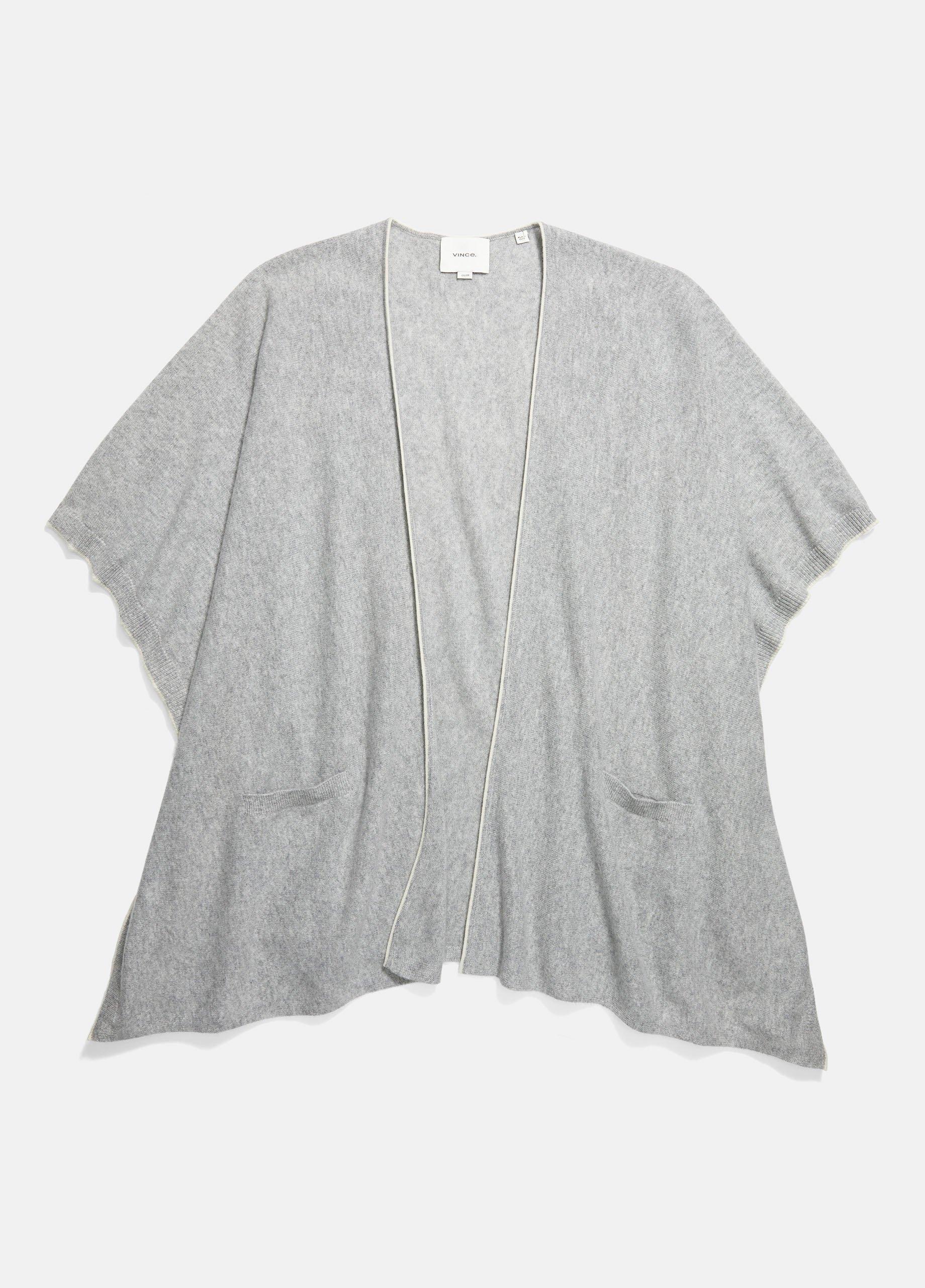 Tipped Jersey-Knit Cashmere Cape Product Image