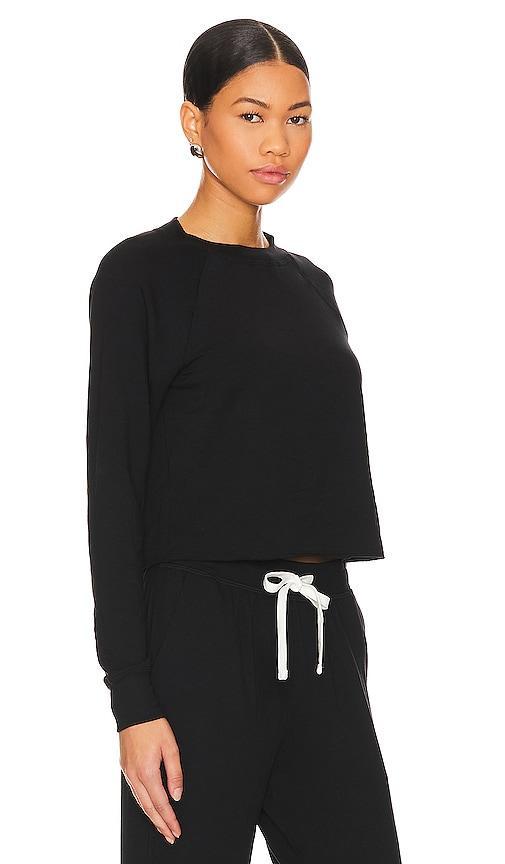 Splits59 Warm Up Crop Sweatshirt in Black. Size M, S, XS. Product Image