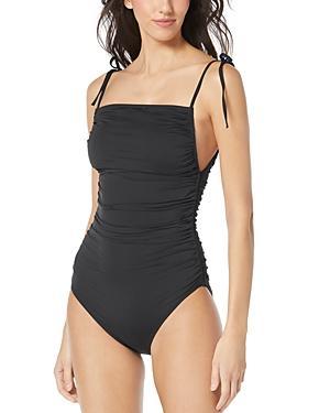 Vince Camuto Womens Shirred Tie-Strap One-Piece Swimsuit Womens Swimsuit Product Image