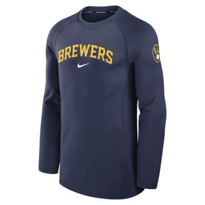 Milwaukee Brewers Authentic Collection Game Time Men's Nike Dri-FIT MLB Long-Sleeve T-Shirt Product Image