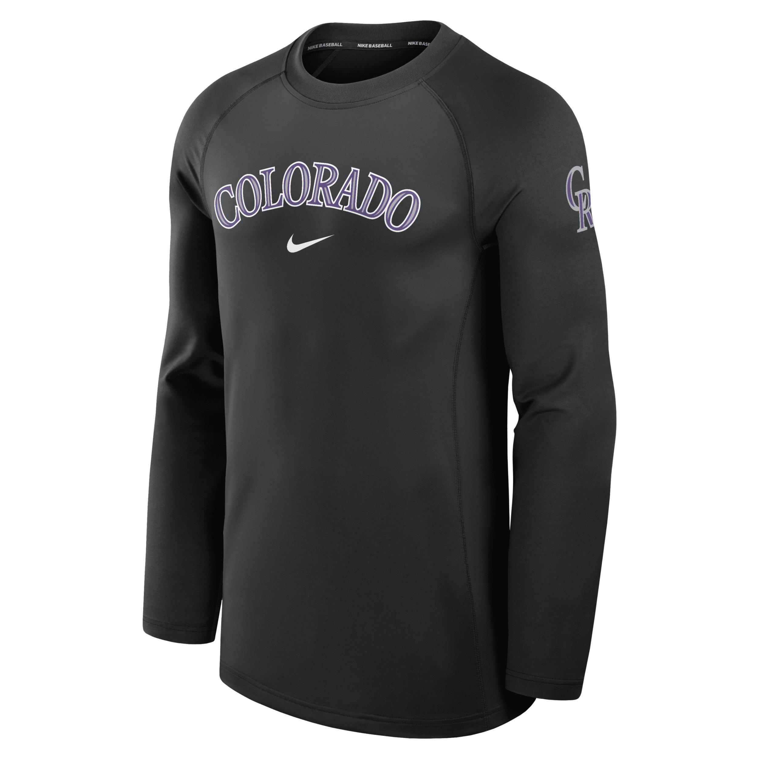 Colorado Rockies Authentic Collection Game Time Nike Men's Dri-FIT MLB Long-Sleeve T-Shirt Product Image