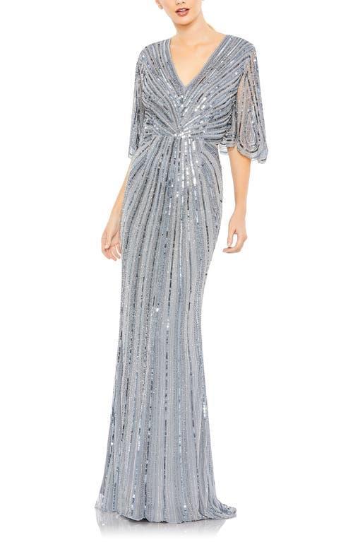 Mac Duggal Wide Sleeve Sequin Gown Product Image