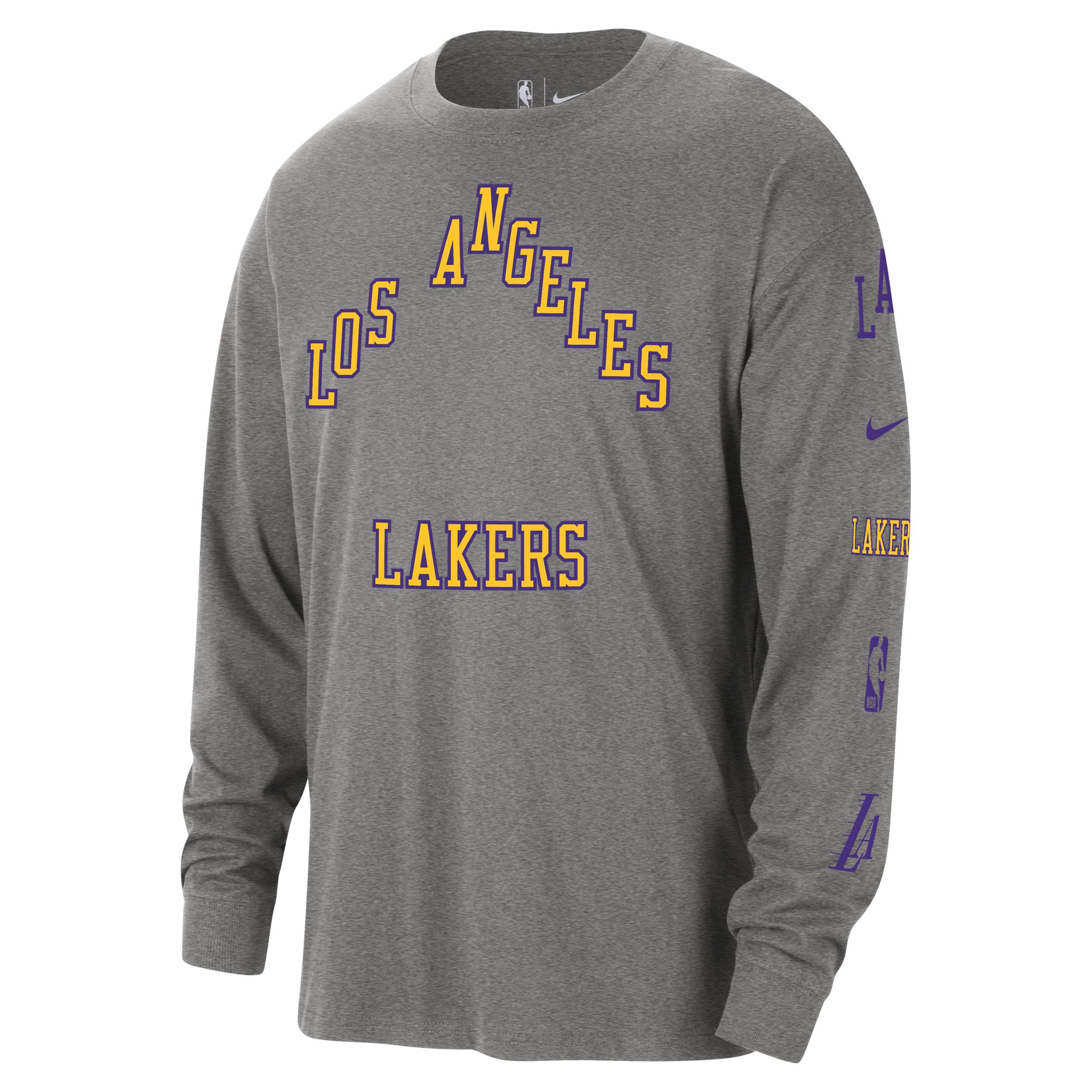 Los Angeles Lakers 2023/24 City Edition Men's Nike NBA Max90 Long-Sleeve T-Shirt Product Image