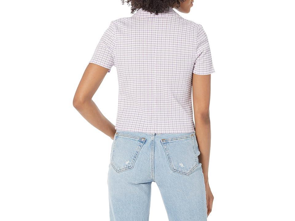 Madewell Jandra Shirt - Crinkle Poly Cotton Plaid (Aster Bloom) Women's Blouse Product Image