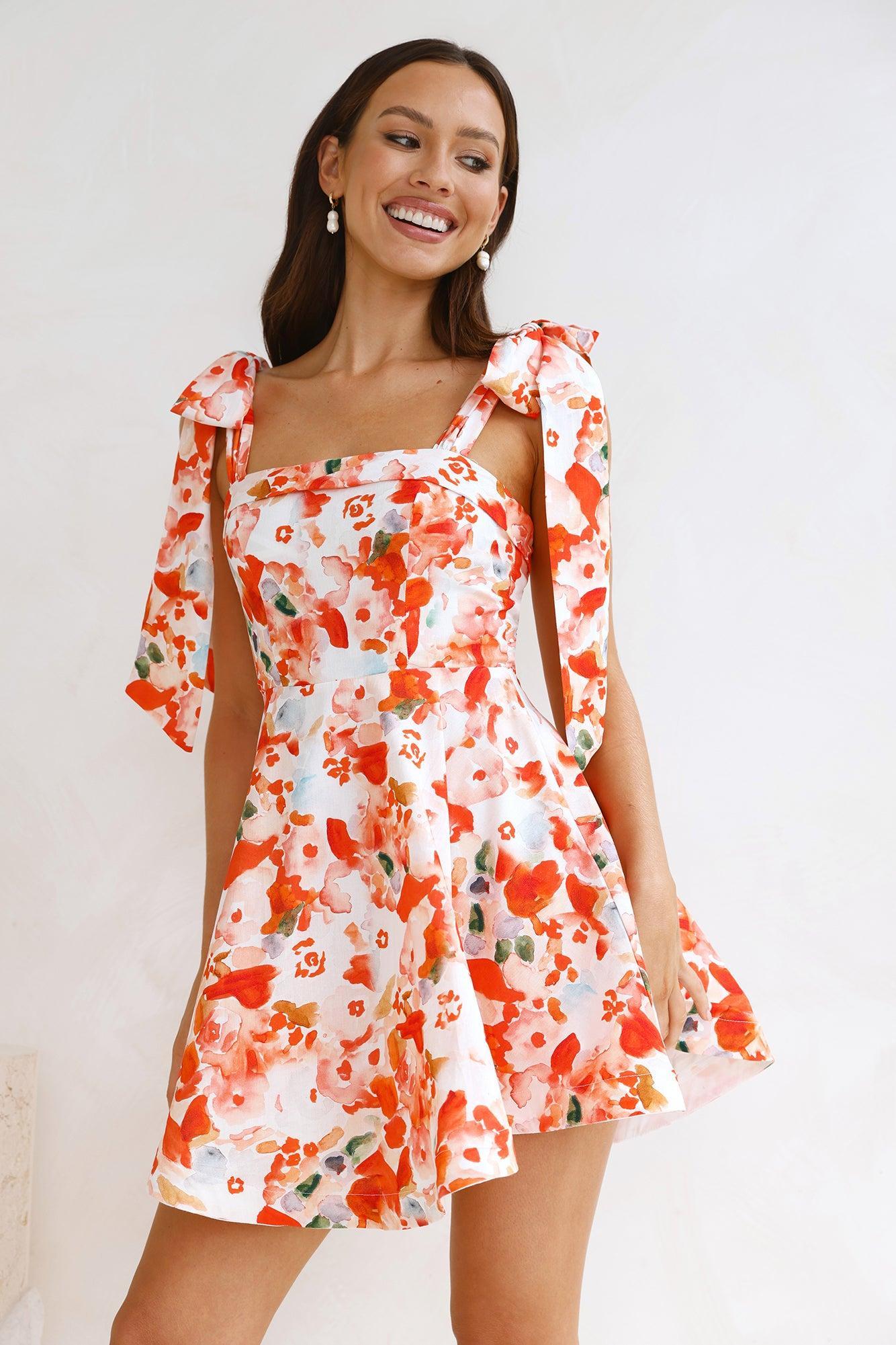 Good Morning Mini Dress Orange Product Image