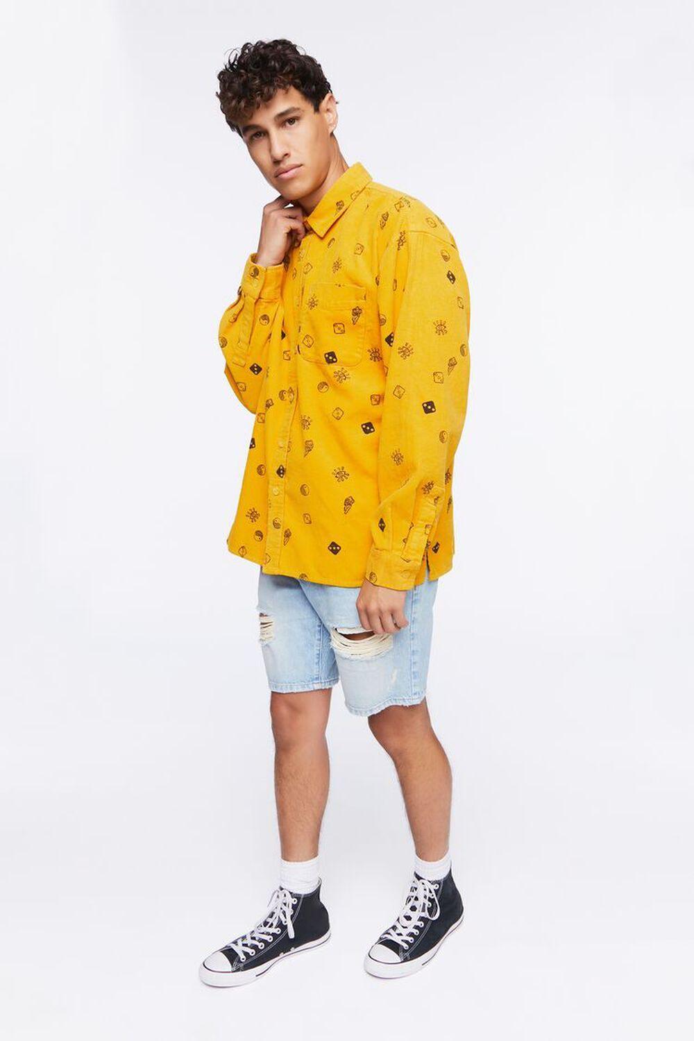 Dice Print Corduroy Shirt | Forever 21 Product Image