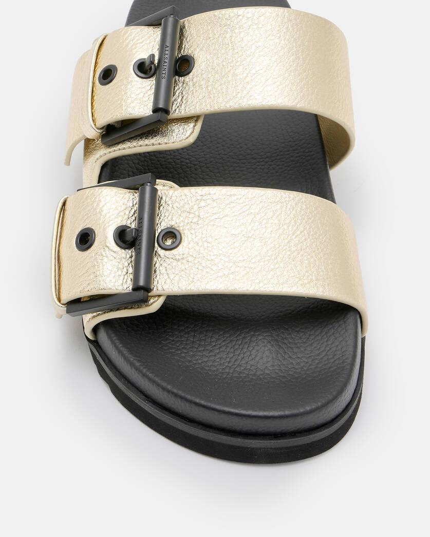 Sian Metallic Leather Buckle Sandals Product Image