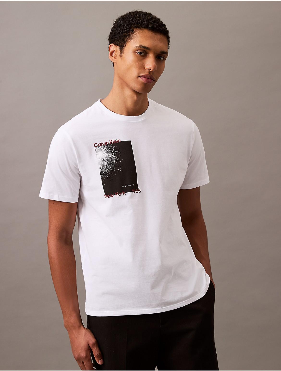 Calvin Klein Mens Light Graphic Classic T-Shirt - White - XXL Product Image