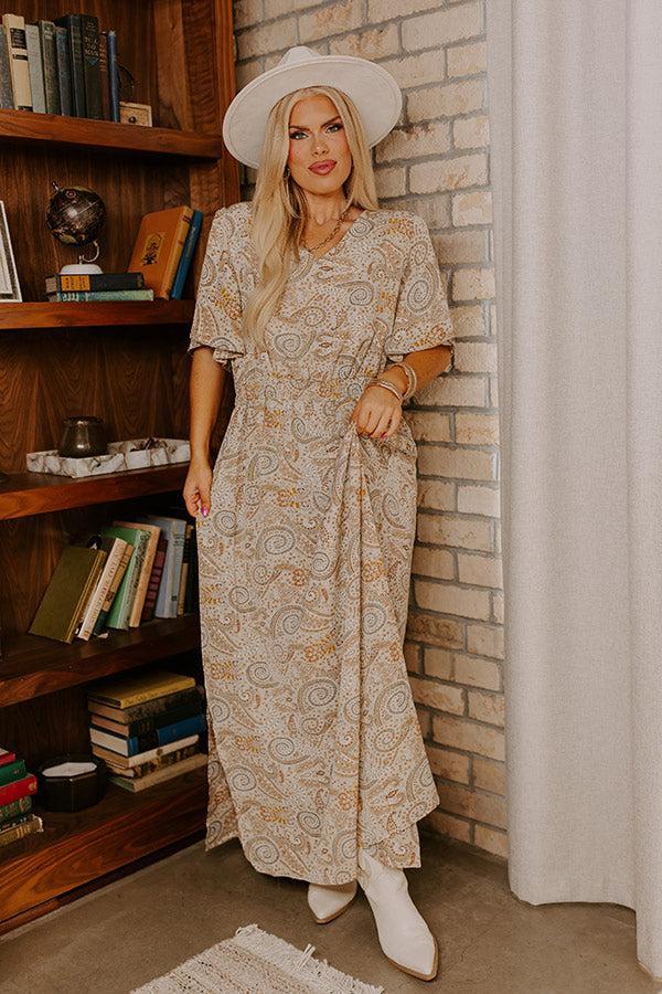 Boho Charm Paisley Maxi Dress Curves Product Image