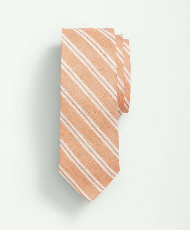 Silk Linen Bold Double Striped Tie Product Image