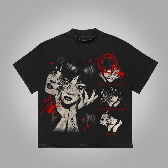 Sopula Horror Manga Tomie Vintage Graphic Cotton T-Shirt Product Image