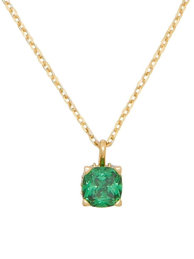 Womens Goldtone & Cubic Zirconia Pendant Necklace Product Image