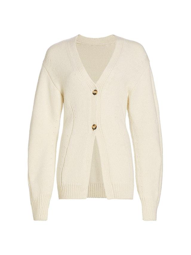 Womens Wool-Blend Fitted Cardigan Product Image