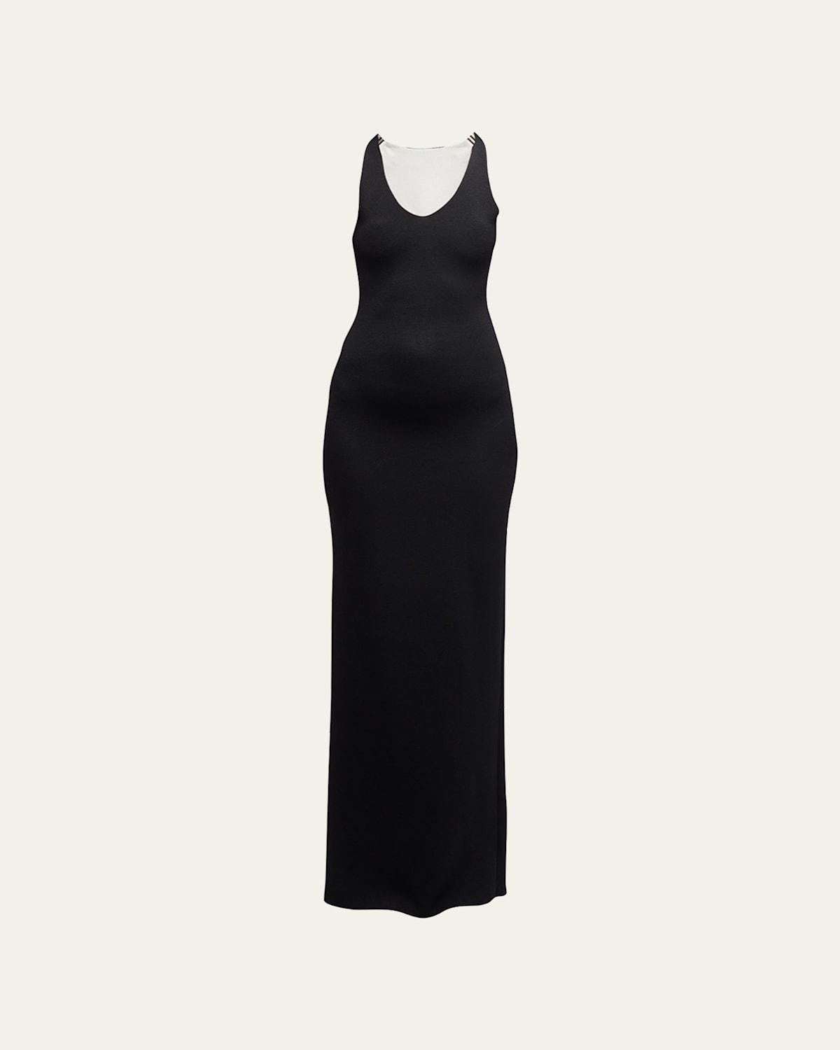 Brandon Maxwell - The Cara Reversible Knit Maxi Dress - Black/whiteModa Operandi Product Image