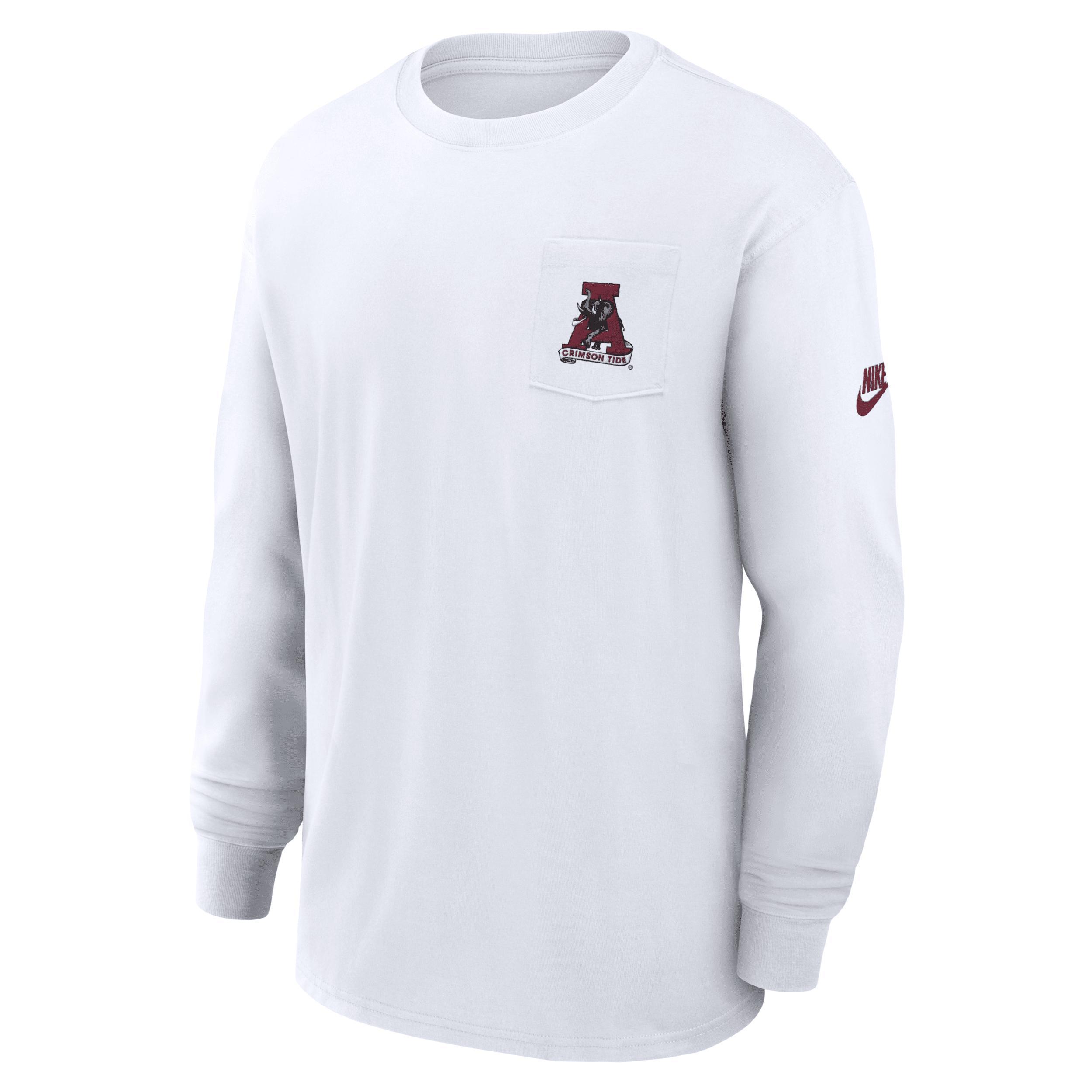 Alabama Crimson Tide Legacy Max90 Pocket Nike Mens College Long-Sleeve T-Shirt Product Image