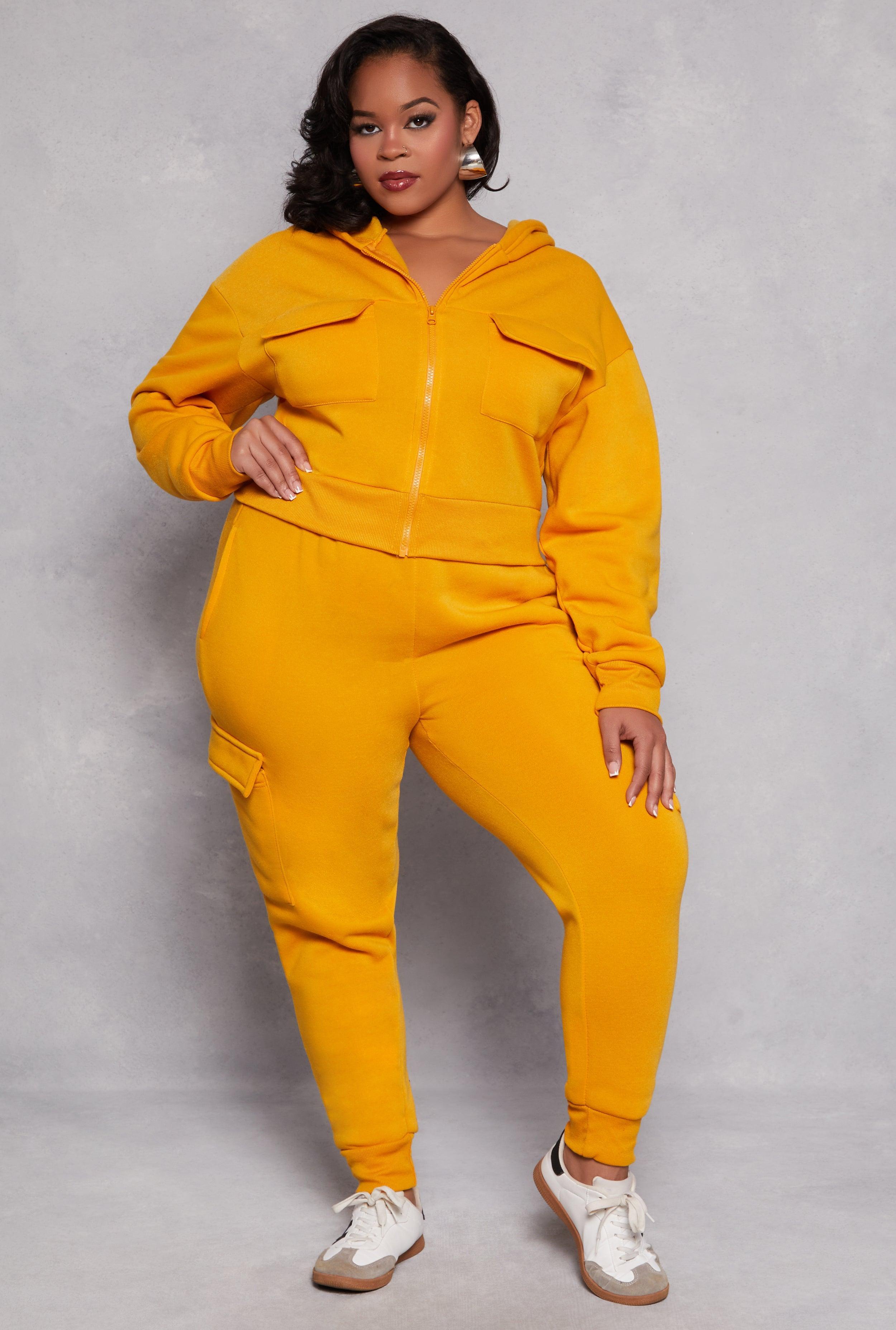 Womens Plus Size Fleece Lined Cargo Joggers Product Image