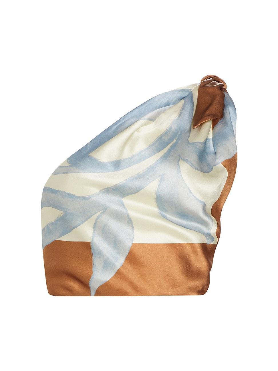 Womens Sorrento Silk Colorblocked Scarf Top Product Image