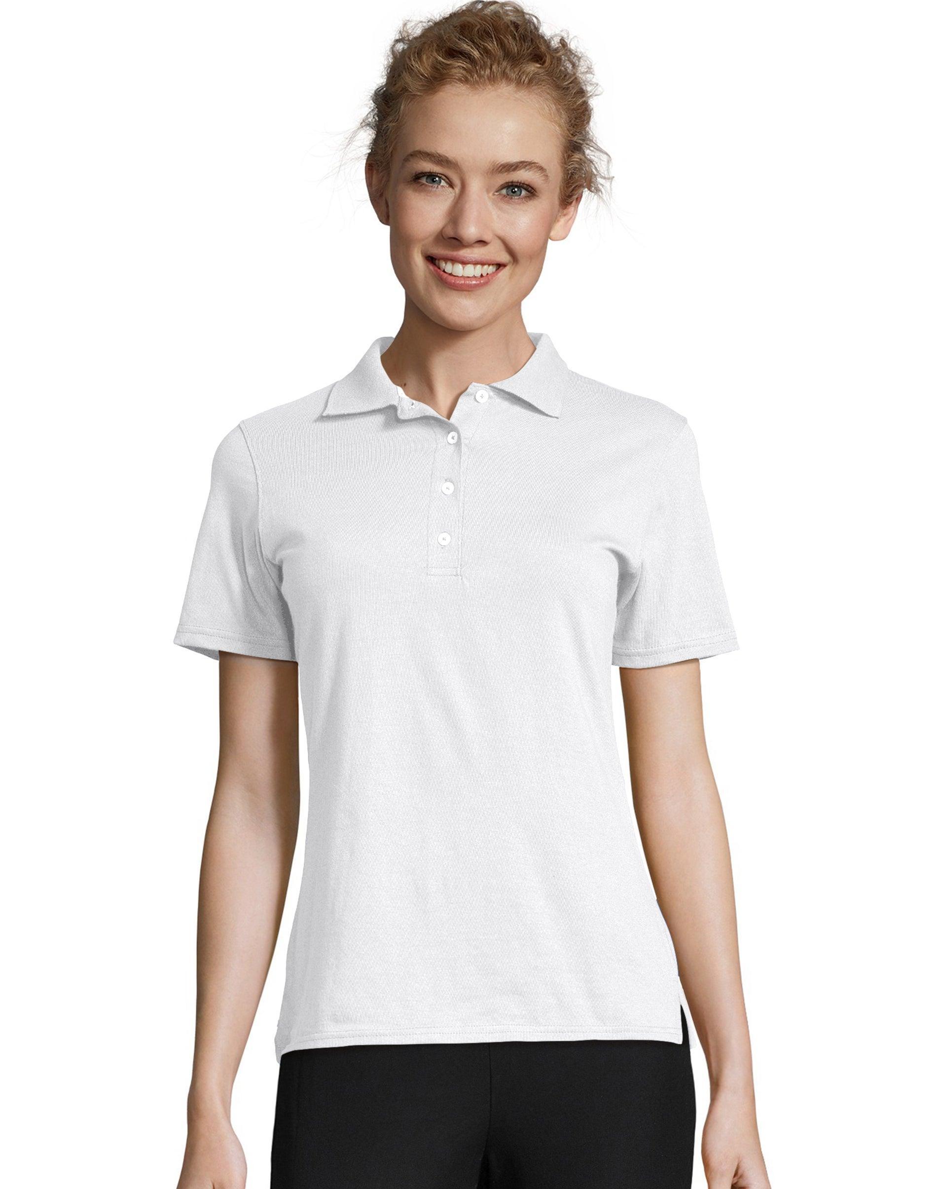 Hanes X-Temp Womens Performance Polo Shirt Black 3XL Product Image