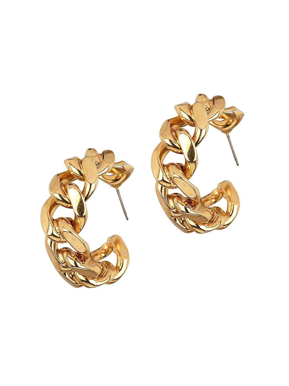 Womens Maillon 18K-Gold-Plated Hoop Earrings product image