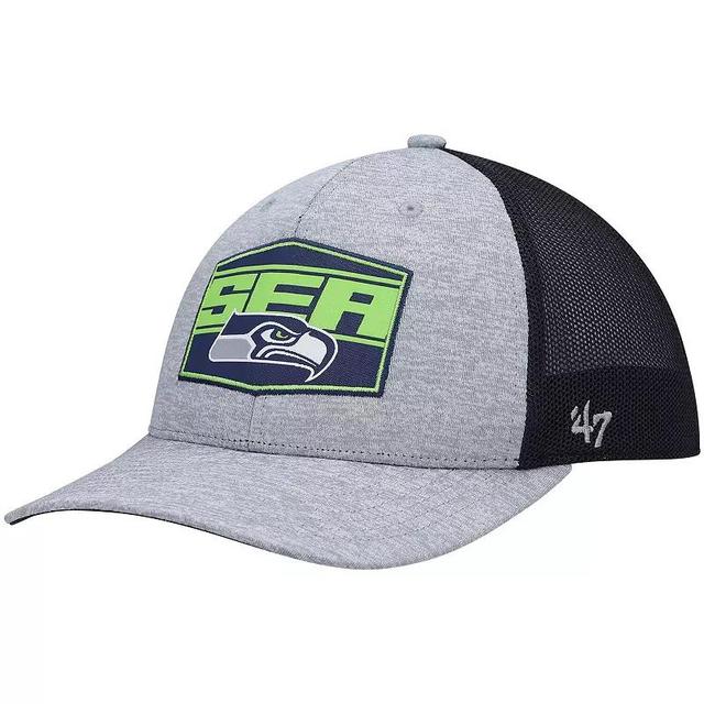 Mens 47 Heathered Gray/College Navy Seattle Seahawks Motivator Flex Hat Product Image