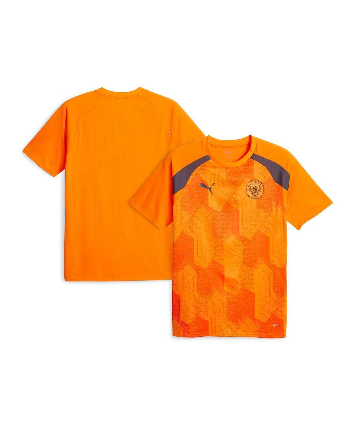 Mens Puma Orange Manchester City 2023/24 Pre-Match Jersey - Orange Product Image