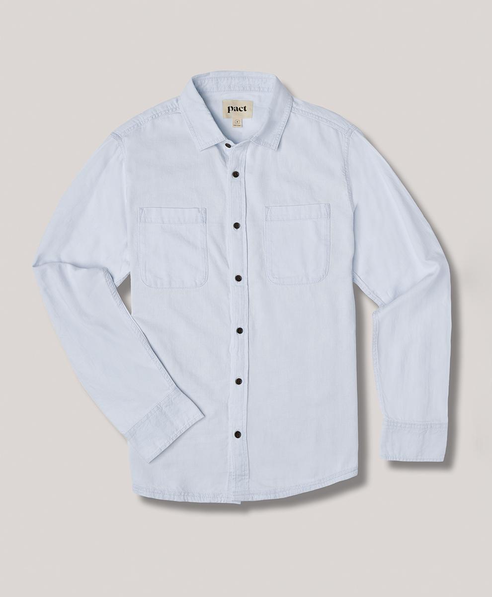 Mens Chambray Ranch Button Up M Product Image