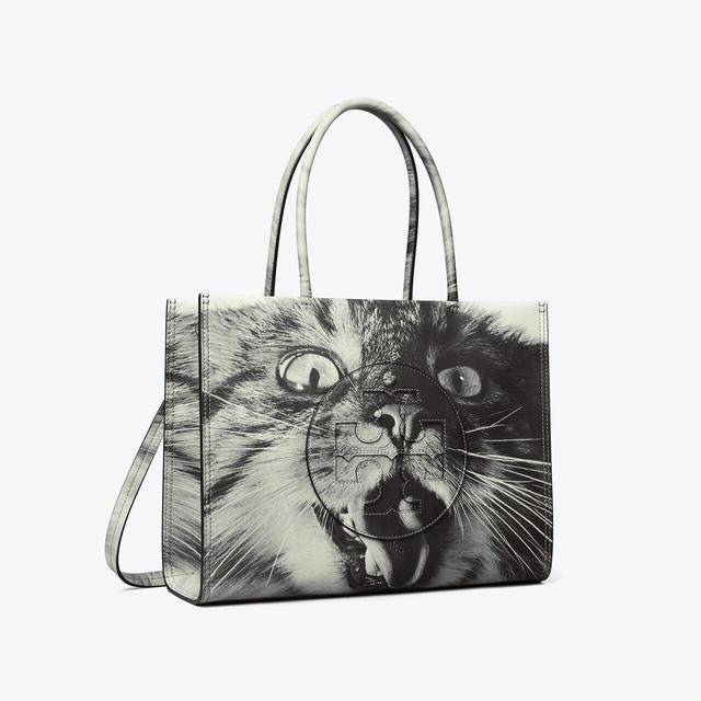 Small Ella Bio Cat Print Tote Product Image