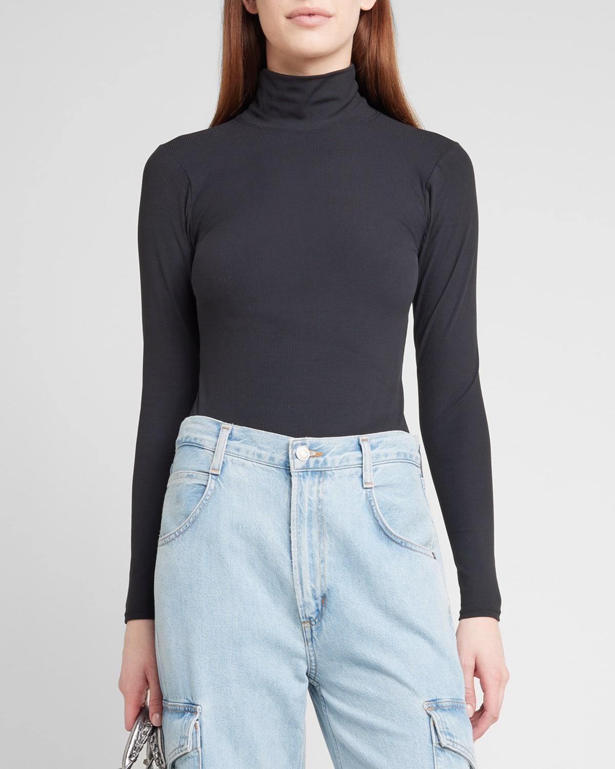 Suit Yourself Ribbed Long-Sleeve Turtleneck Bodysuit Product Image