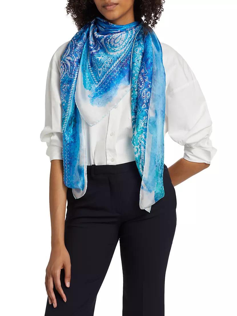 Womens The Mistral Paisley Silk Scarf Product Image