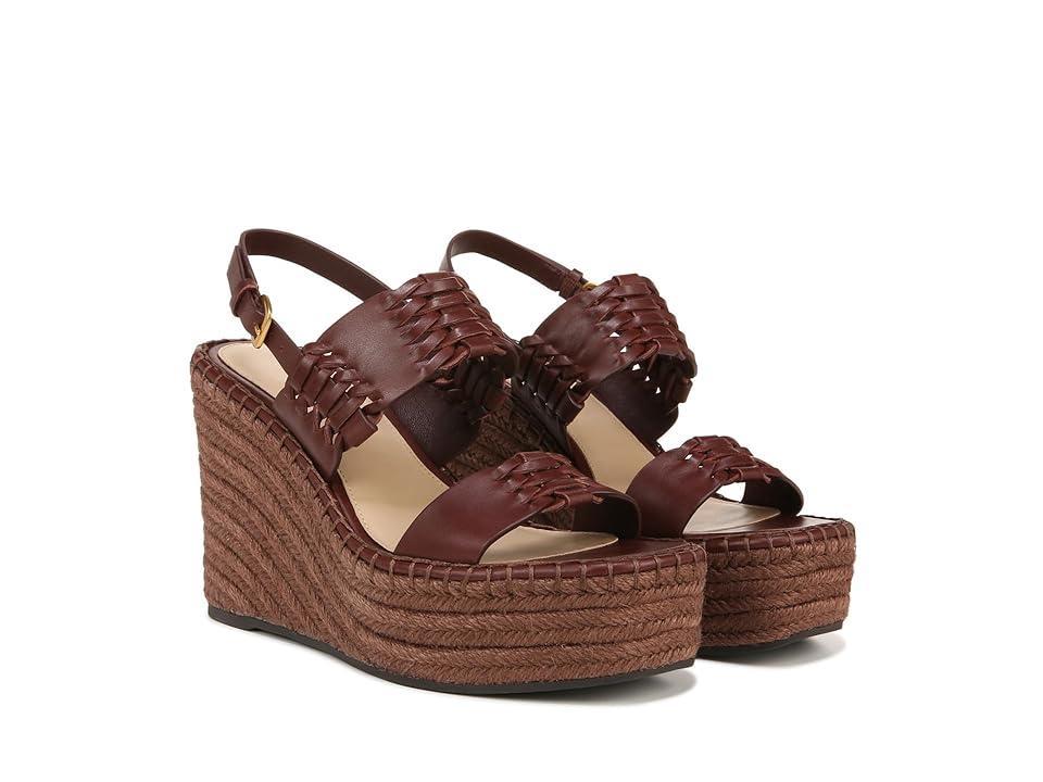 Riya Woven Leather Wedge Espadrilles Product Image