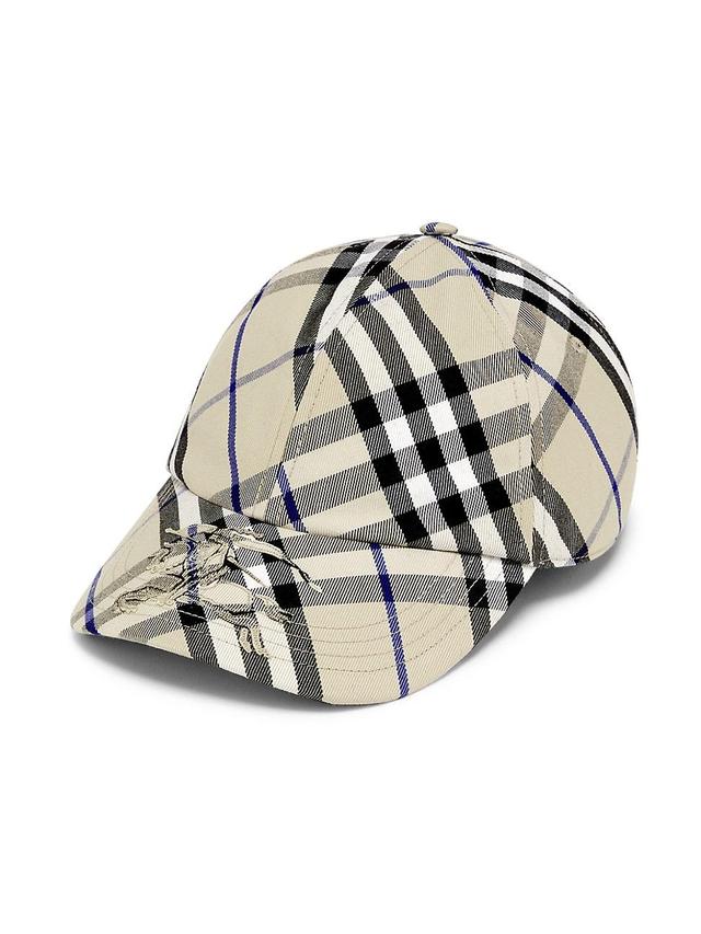 Mens Bias Check Baseball Cap Product Image