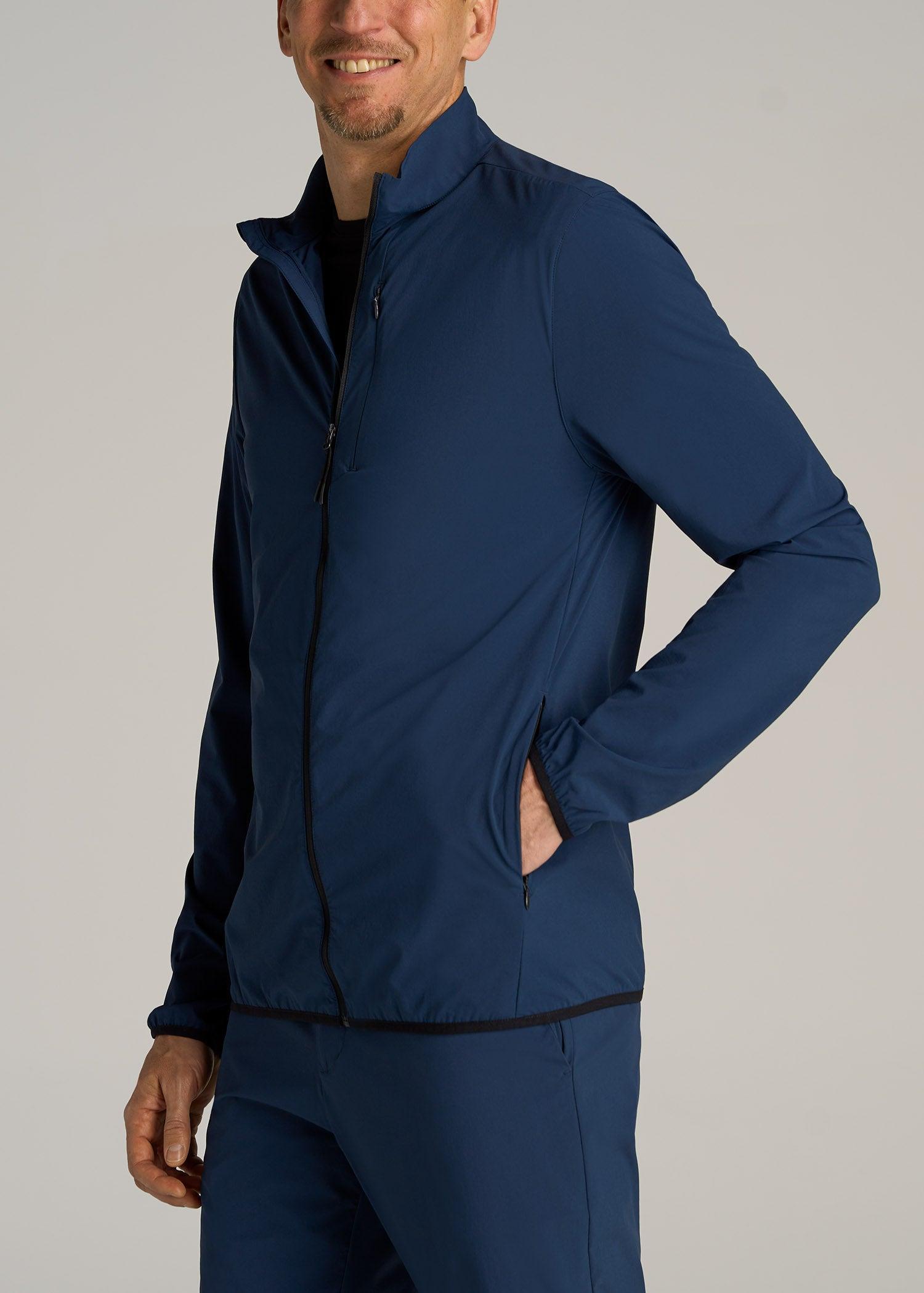 Tall Men's Softshell Jacket for Outdoor Training in Marine Navy Male Product Image