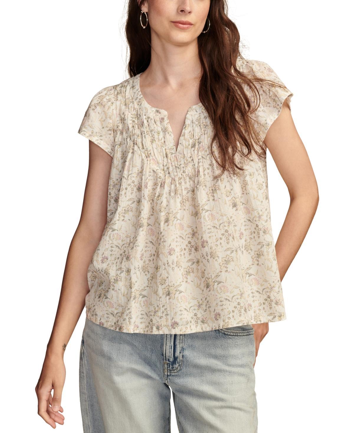 Women's Printed Smocked Top Product Image