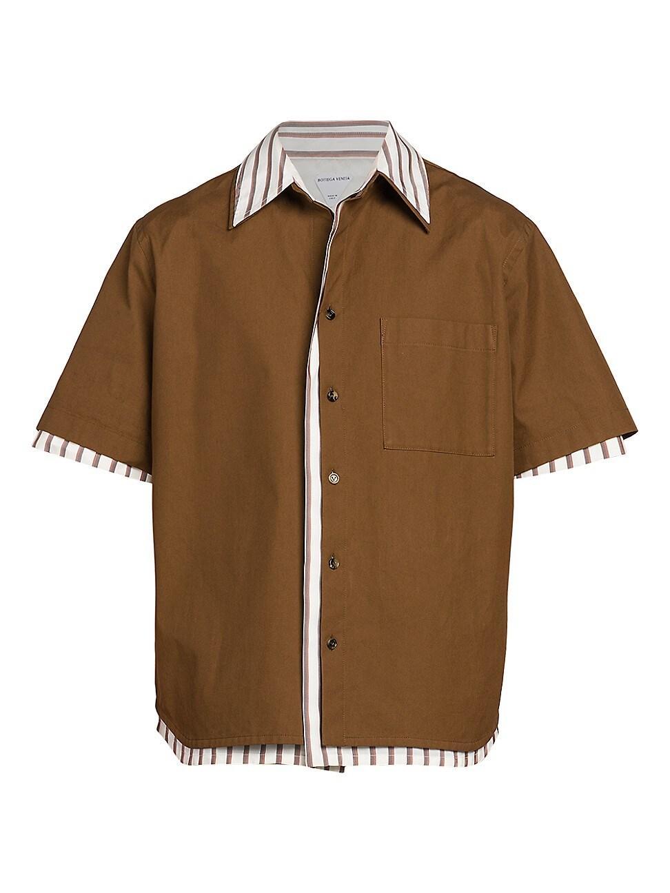 Mens Striped Cotton Shirt Product Image