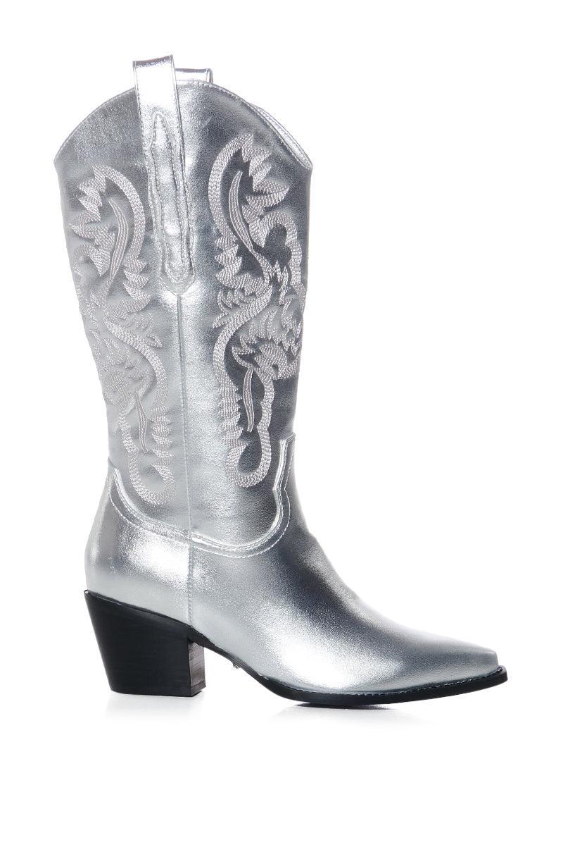 AZALEA WANG FLINT SILVER COWBOY BOOTIE Product Image